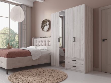 Шкаф четырехдверный Svetlana Loft, сосна белая 