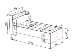 Кровать со спинкой Подиум